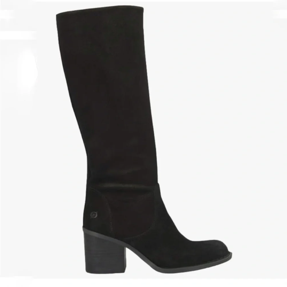 NWT Born Black black suede Thea Knee Boots